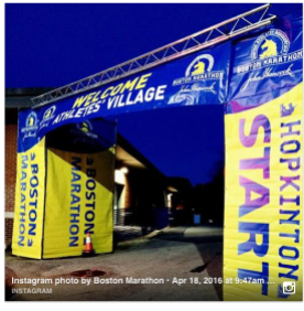 The Athletes' Village the morning of the 2016 Boston Marathon